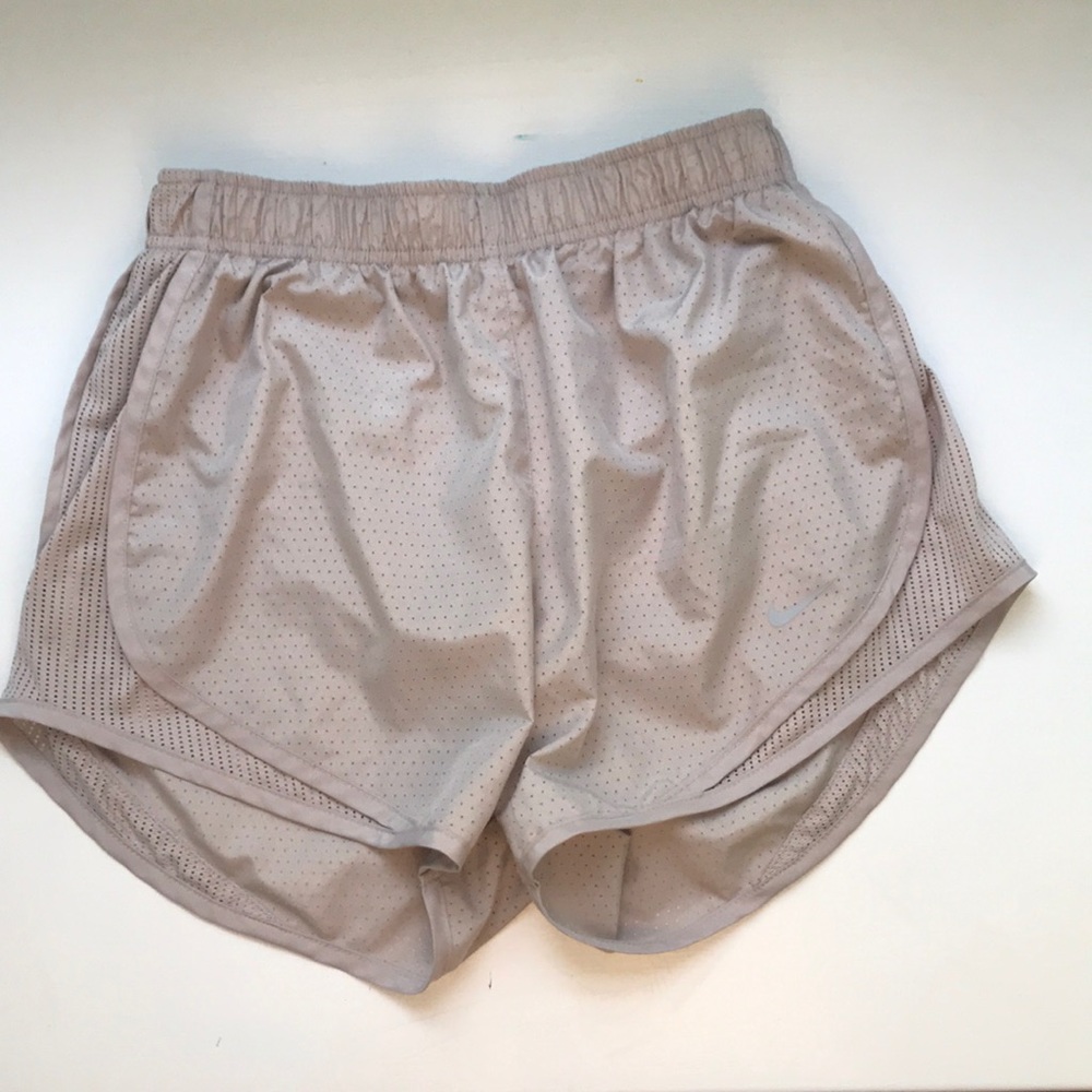 Cream Nike Dri-Fit Mesh Shorts